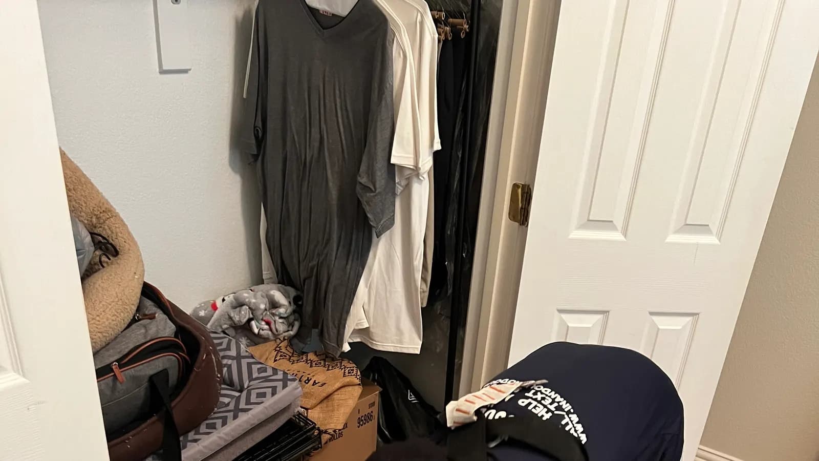 In & Out No Doubt crew member packing household items into a moving box in a customer’s bedroom